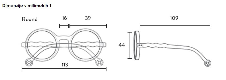 SONČNA OČALA OLIVIO&CO - OLYMPIA okrogla 18m-4let