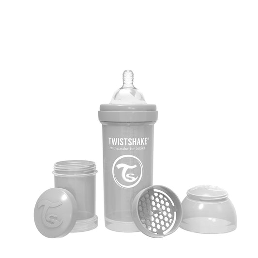 TWISTSHAKE STEKLENIČKA ANTI COLIC - PASTEL GREY 260 ml