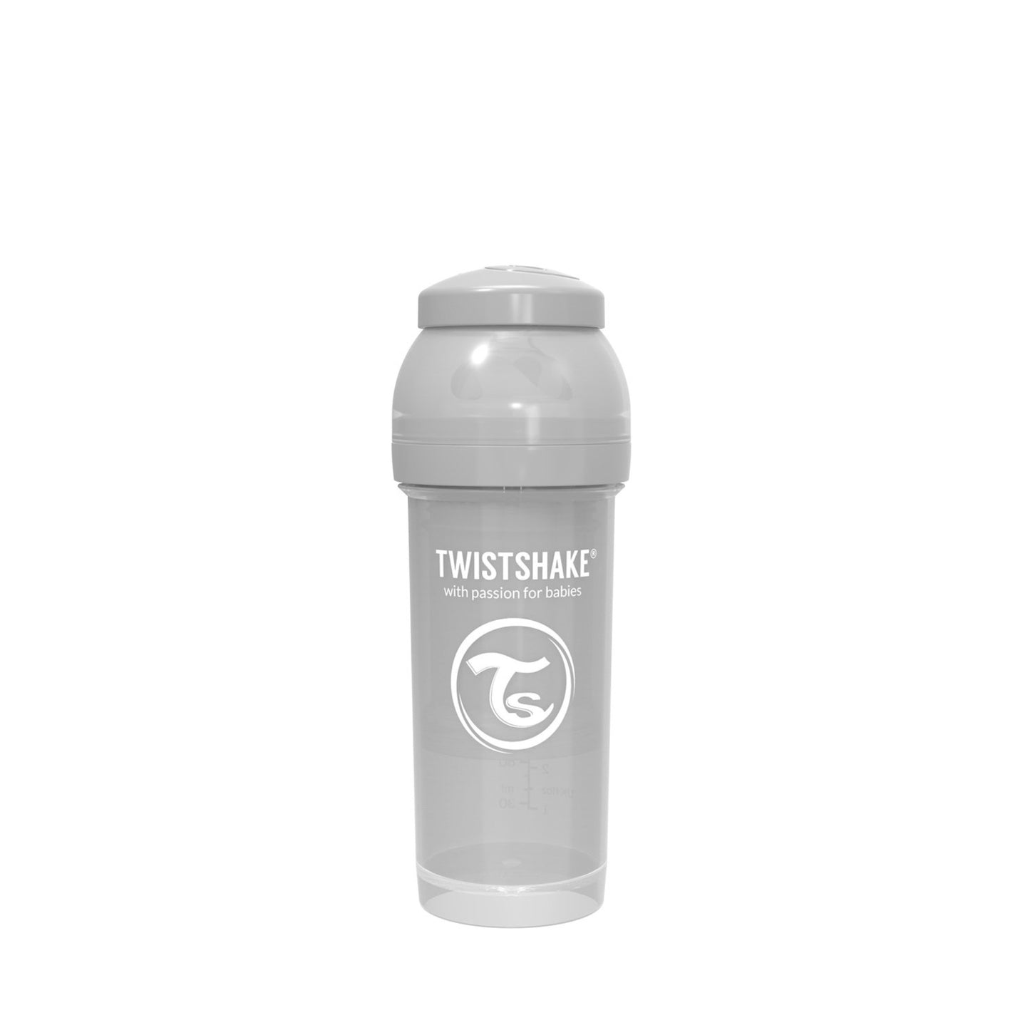 TWISTSHAKE STEKLENIČKA ANTI COLIC - PASTEL GREY 260 ml